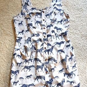 Zebra print dress size large